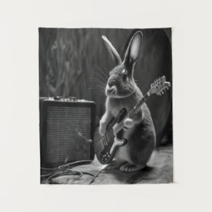 Bunny Playing a Guitar タペストリー