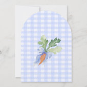 Bunny Pretty Rabbit Gingham Baby Shower Invitation 招待状 (裏面)