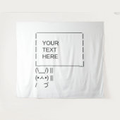 Bunny Protest Sign / Customizable ASCII Text Art タペストリー (正面(横))