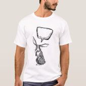 BUNNY RABBITの発言:カスタマイズ可能なバブル考え Tシャツ (正面)