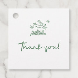 Bunny Rabbit Baby Shower Favor Tags フェイバータグ