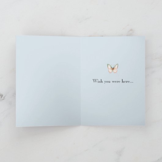 Bunny Rabbit Butterfly Missing You カード (内部)
