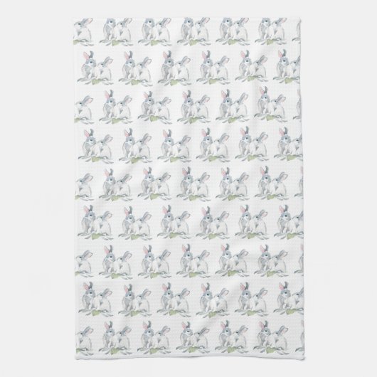 Bunny Rabbit Easter Dish Towels キッチンタオル (縦)