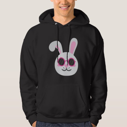 BUNNY RABBIT FACE Sunglasses Boys Girls Kids Easte パーカ (正面)