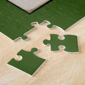 Bunny rabbit flowers ferns vintage woodland spring ジグソーパズル (側面)