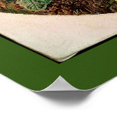 Bunny rabbit flowers ferns vintage woodland spring ポスター (角)