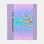 Bunny Rabbit gift - personalised blanket  フリースブランケット (正面)