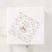 Bunny Rabbit Girl Floral Pink Bow Baby Shower  フェイバータグ (インサイチュ)