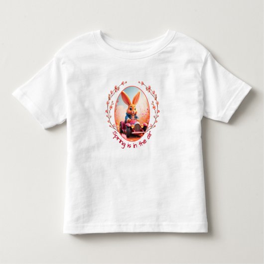Bunny Rabbit In Spring トドラーTシャツ (正面)
