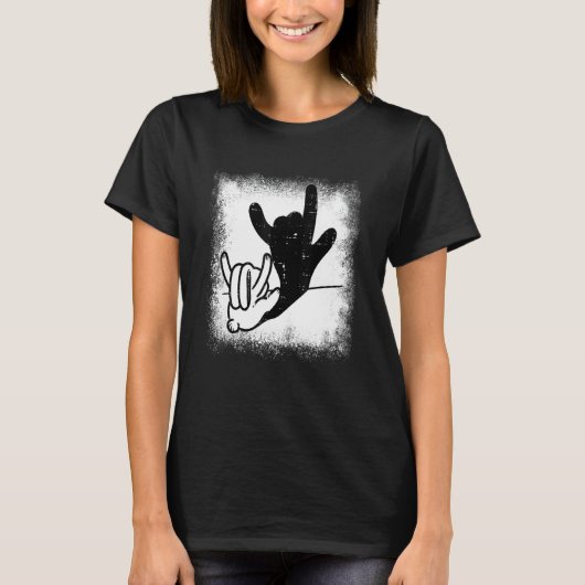Bunny Rabbit Love You Hand Sign Language Shadow Bl Tシャツ (正面)