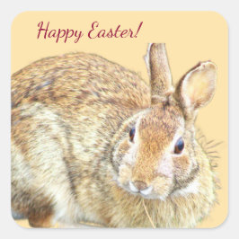 Bunny Rabbit Photo Easter Stickers スクエアシール