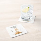 Bunny Rabbit wildlife baby newborn スクエアペーパーコースター (インサイチュ)