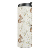 Bunny Rabbits Daisy Flowers タンブラー (回転左)