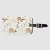 Bunny Rabbits Daisy Flowers ラゲッジタグ (正面横)