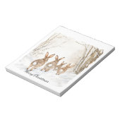 Bunny Rabbits Woods Christmas ノートパッド (回転)