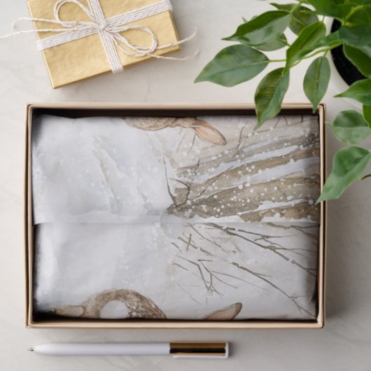 Bunny Rabbits Woods Christmas 薄葉紙 (ギフト)