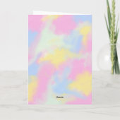 Bunny Rainbow with glitter Happy Easter  シーズンカード (裏面)