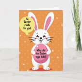 Bunny Riddle Fun Spring Card カード (正面)