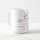 Bunny Sibling Mug Personalized Big Sister コーヒーマグカップ (正面左)