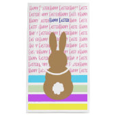 Bunny Silhouette And Happy Easter Design スモールペーパーバッグ (正面)