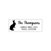 Bunny Silhouette With Address Cute Easter セルフインキングスタンプ (デザイン)