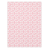 Bunny Silhouettes On Blush Pink Easter Pattern テーブルクロス (正面)