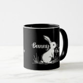 Bunny Sketch – Hand Drawn Rabbit - caneca マグカップ (正面右)