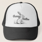 Bunny Sketch – Hand Drawn Rabbit Illustration boné キャップ (正面)