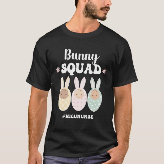 Bunny Squad NICU Nurse Easter Bunny NICU Nursing E Tシャツ (正面)