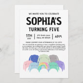 Bunny Squishmallow Birthday Party 招待状 (正面/裏面)