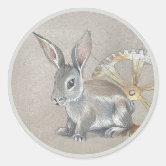 Bunny Stickers ラウンドシール (正面)