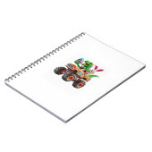 Bunny T-rex Easter Monster Truck Dino Funny Boys K ノートブック (左側)