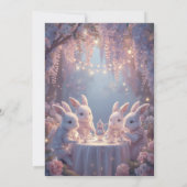 Bunny Tea Party Birthday Invitation – Dreamy Fairy 招待状 (裏面)