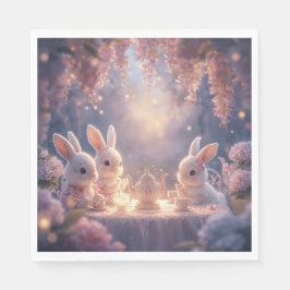 Bunny Tea Party Napkins – Dreamy Fairy Garden スタンダードランチョンナプキン