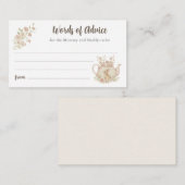 Bunny Teapot Baby Shower Words of Advice  エンクロージャーカード (正面/裏面)