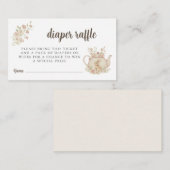 Bunny Teapot Floral Diaper Raffle TickeT エンクロージャーカード (正面/裏面)