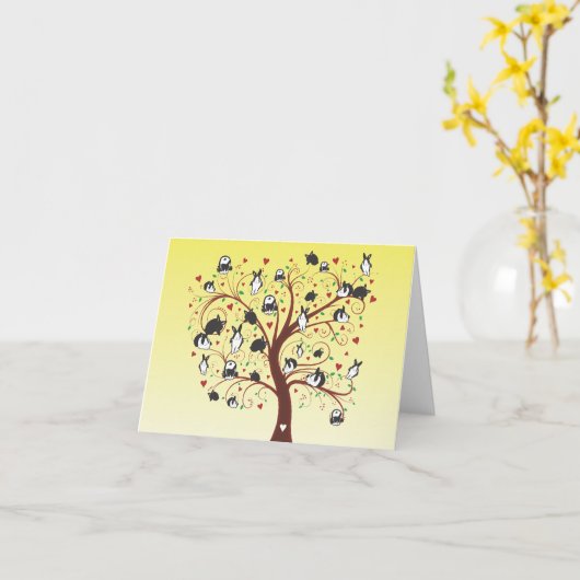 BUNNY TREE カード (黄色い花)