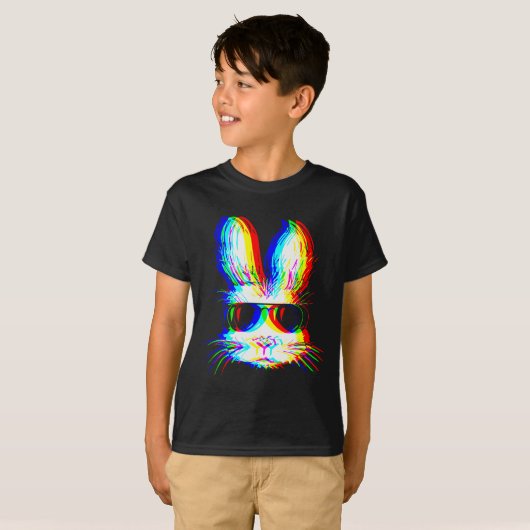 Bunny Trippy Varwave Easter Techno Rave Edm Music  Tシャツ (正面フル)