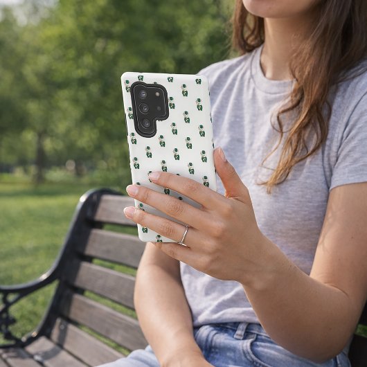 Bunny Trombone Player Green Marching Band Pattern Samsung Galaxyケース