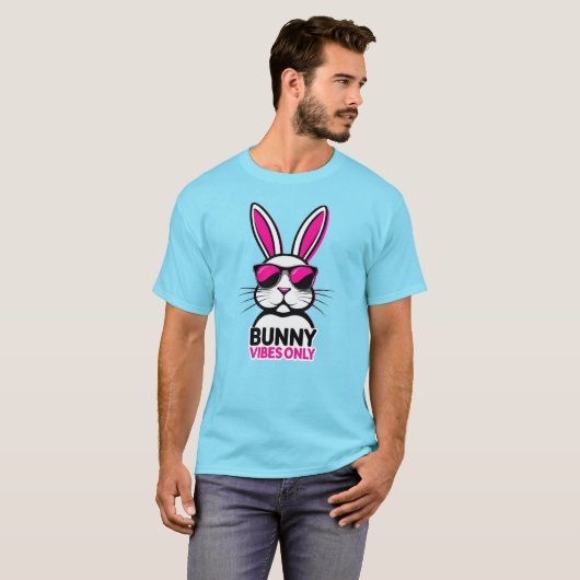 Bunny Vibes Only Tシャツ – クール Easter (正面フル)
