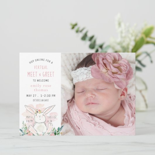 BUNNY VIRTUAL MEET & GREET Birth Announcement 案内状 (スタンド正面)