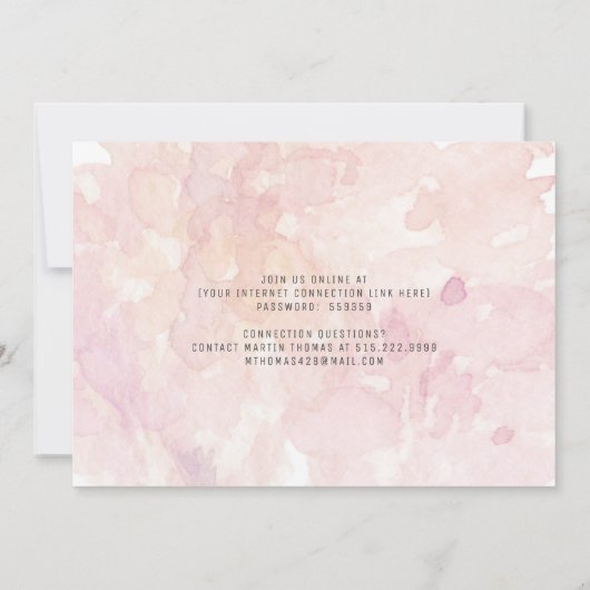 BUNNY VIRTUAL MEET & GREET Birth Announcement 案内状 (裏面)