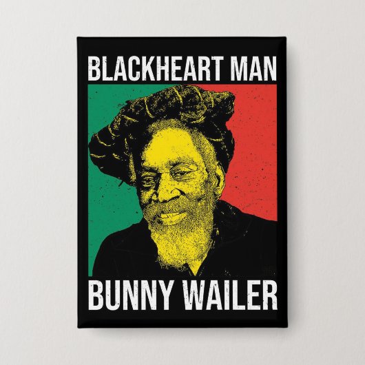Bunny Wailer Reggae Legend Rasta Jamaika Roots  缶バッジ (正面)