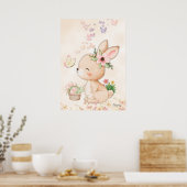 Bunny Wall art - Butterfly Love Printable Poster ポスター (キッチン)