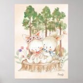 Bunny Wall art Poster Sibling Love ポスター (正面)