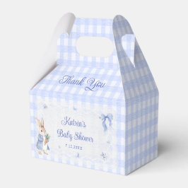 Bunny Whimsical Rabbit Blue Baby Shower フェイバーボックス