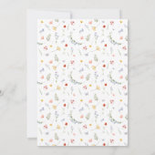 Bunny Wildflower 1st Birthday Invitation 招待状 (裏面)