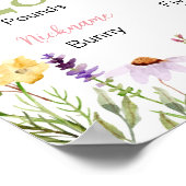 Bunny Wildflower First Year Photo Milestoneポスター ポスター (角)