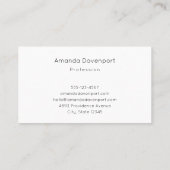 Bunny with a Garland of Roses Cute 名刺 (裏面)