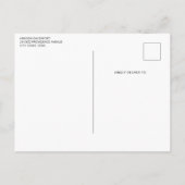 Bunny with a Garland of Roses Cute 案内ポストカード (裏面)